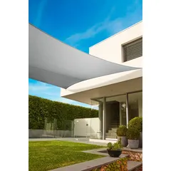 Coolaroo HDPE Commercial Grade Rectangle Shade Sail (500 x 300 cm, Stone)