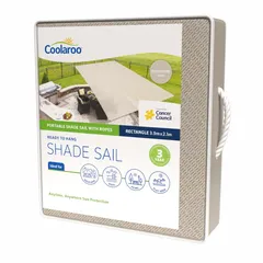Coolaroo HDPE Ready-To-Hang Rectangle Shade Sail (390 x 210 cm)