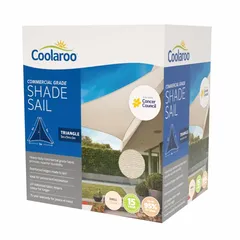 Coolaroo HDPE Commercial Grade Triangle Shade Sail (500 x 500 cm, Shell)