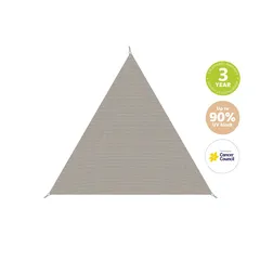 Coolaroo HDPE Ready-To-Hang Triangle Shade Sail (300 x 300 cm, Stone)