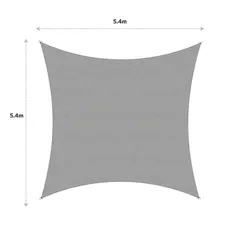 Coolaroo HDPE Commercial Grade Square Shade Sail (540 x 540 cm, Stone)