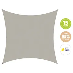 Coolaroo HDPE Commercial Grade Square Shade Sail (540 x 540 cm, Shell)