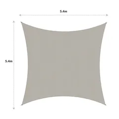 Coolaroo HDPE Commercial Grade Square Shade Sail (540 x 540 cm, Shell)