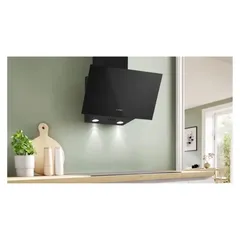 Bosch Series 2 Wall-Mounted Inclined Chimney Hood, DWK63PJ60M (Black, 31.9 x 59 x 34 cm)