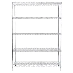 Ace 5-Tier Metal Shelf (Chrome, 150 x 60 x 180 cm)