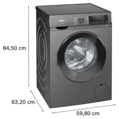 Siemens 9 Kg Freestanding Front Load Washer, WG44A1ZRGC (Grey, 1400 rpm)