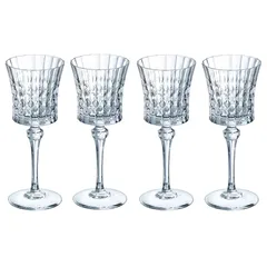 Cristal d'Arques Lady Diamond Stem Glass Cup Set (270 ml,  4 Pc.)