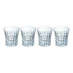 Cristal d'Arques Lady Diamond Tumbler Glass Cup Set (270, 4 Pc.)