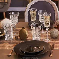 Cristal d'Arques Lady Diamond Tumbler Glass Cup Set (360 ml, 4 Pc.)