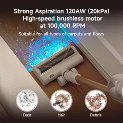 Dreame U20 Cordless Stick Vacuum Cleaner, VPV11A (120 AW)