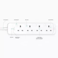 Tapo Smart Wi-Fi 4-Way Extension Cord, P304M