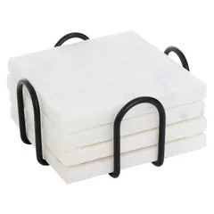 طقم قواعد أكواب رخامية إس جي (4 قطع، ألوان متنوعة)