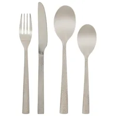 طقم أدوات مائدة ستانلس ستيل إس جي ليرة (24 قطعة)