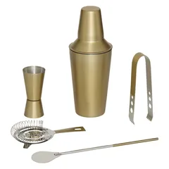 SG Stainless Steel Cocktail Set (5 .Pc, Gold)