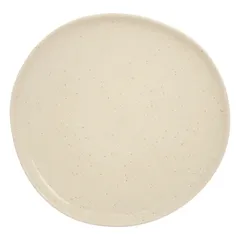 طبق طعام مسطح خزف حجري إس جي ونجا (كريمي، 27 سم)
