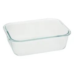 5Five Clipeat Glass Lunch Box with Cutlery (1 L, 20 x 16 x 7.5 cm)