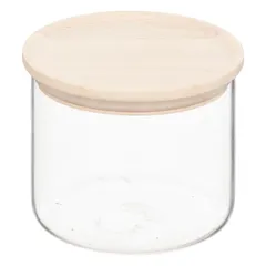 طقم برطمانات زجاج محكمة الإغلاق مع أغطية خشبية 5فايف (3 قطع)