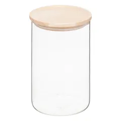 طقم برطمانات زجاج محكمة الإغلاق مع أغطية خشبية 5فايف (3 قطع)