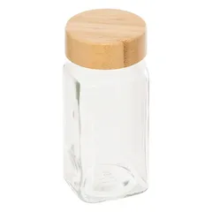 5Five Cozy Spice Jar with Bamboo Lid Set (6 Jars, 15.3 x 10.5 x 10.9 cm)