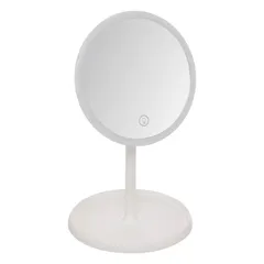 5Five Battery-Operated Illuminated Table Mirror (White, 16.8 x 16.8 x 29 cm)