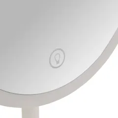 5Five Battery-Operated Illuminated Table Mirror (White, 16.8 x 16.8 x 29 cm)