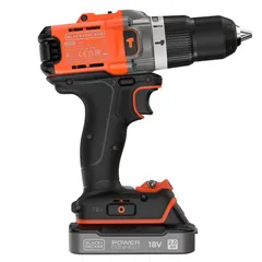 Black+Decker Hammer Drill W/Battery & Charger, BCD383D1XC-GB (18 V)