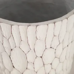 Lavender Fiber Clay Pot (42 cm, White)