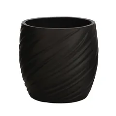 Lavender Fiber Clay Pot (34.5 cm, Black)