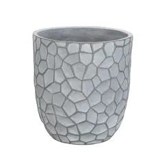 Lavender Fiber Clay Pot (35 cm, Grey)