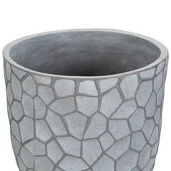 Lavender Fiber Clay Pot (35 cm, Grey)