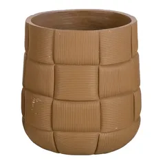 Lavender Fiber Clay Pot (34 cm, Brown)