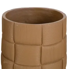 Lavender Fiber Clay Pot (34 cm, Brown)