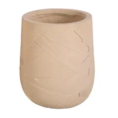 Lavender Fiber Clay Pot (28 cm, Beige)