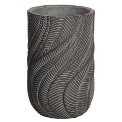 Lavender Fiber Clay Pot (21.5 cm, Grey)