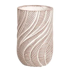 Lavender Fiber Clay Pot (21.5 cm, Ash Brown)