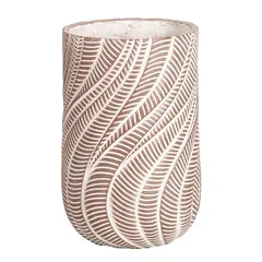 Lavender Fiber Clay Pot (29 cm, Ash Brown)