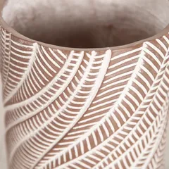 Lavender Fiber Clay Pot (29 cm, Ash Brown)