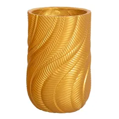 Lavender Fiber Clay Pot (29 cm, Gold)