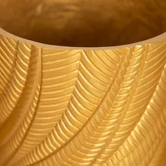 Lavender Fiber Clay Pot (29 cm, Gold)