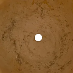 Lavender Fiber Clay Pot (29 cm, Gold)