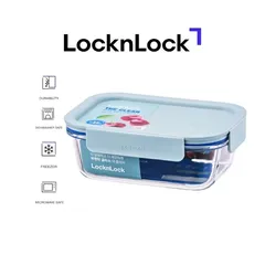 Lock & Lock The Clear Glass Rectangle Food Container (Mint, 2 L)