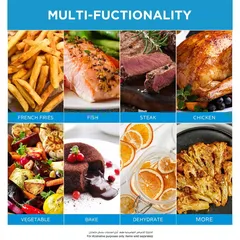 Midea Digital Air Fryer W/Clear Window, MAD-550F2APK (5 L, 1600 W)