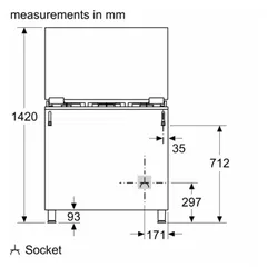 Bosch Series 2 Freestanding 5-Burner Gas Cooker, HGV1D8W50M (60 x 90 x 85 cm)