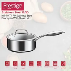 قدر طهي ثلاثي الطبقات بغطاء ستانلس ستيل برستيج إنفينيتي (قطر 16 سم)