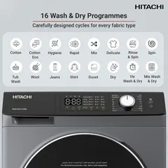 Hitachi Freestanding Front Load Washer Dryer, BD-D954HVOS (9.5 Kg Wash, 6 Kg Dry, 1400 rpm)