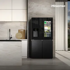 Hisense Freestanding French 4-Door Refrigerator, RQ9P780TTB1 (780 L, Black)