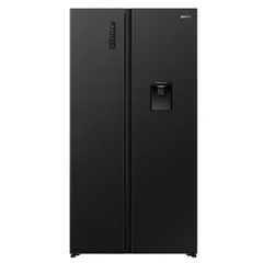 Gorenje Freestanding Side by Side Refrigerator W/Water Dispenser, NRS9182MXUK1 (715 L, Black)