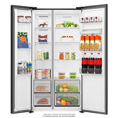 Gorenje Freestanding Side by Side Refrigerator W/Water Dispenser, NRS9182MXUK1 (715 L, Black)