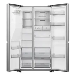Hisense Freestanding Side by Side Refrigerator W/ Wi-Fi Connvectivity, RS5P819STC (819  L, Silver)