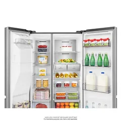 Hisense Freestanding Side by Side Refrigerator W/ Wi-Fi Connvectivity, RS5P819STC (819  L, Silver)